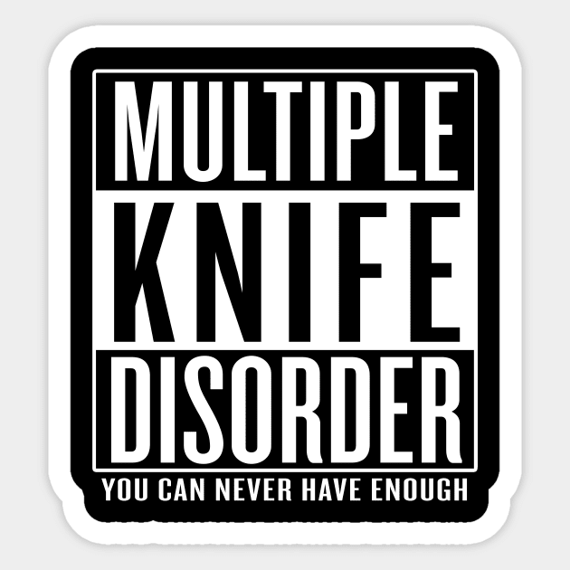 Multiple Knife Disorder Sticker by Saulene